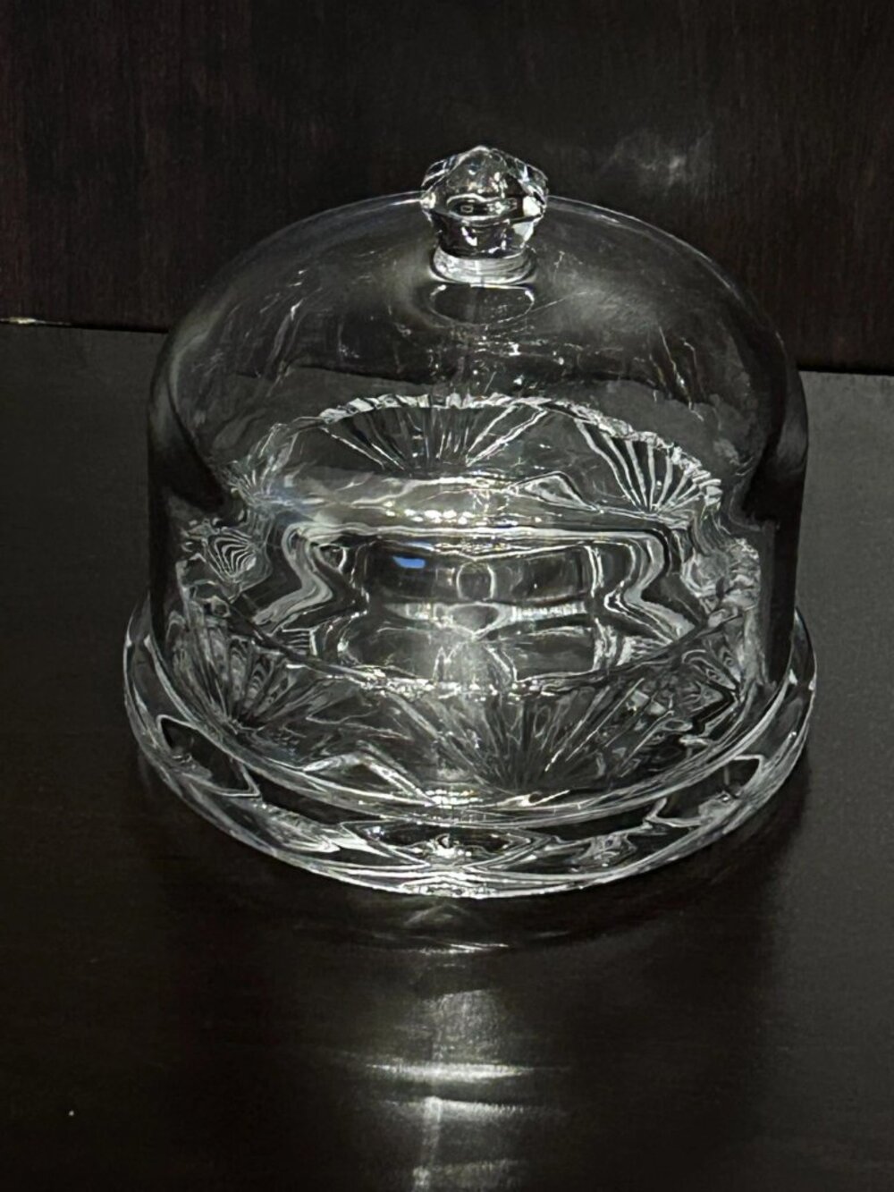 The Elegant Cut-Glass Mini Dome/Butter Dish